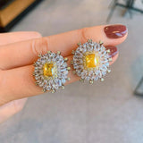 2022 New Arrival Topaz Gemstone Necklace Pendant Ring Stud Earrings Women&#39;s Luxury Wedding Party Fine Jewelry Sets Romantic Gift - The Jewellery Supermarket