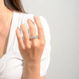Stunning 3.5CT/7pcs Carat All Moissanite Diamonds Eternity Rings for Women - Luxury Jewellery - The Jewellery Supermarket