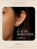 Shiny Round Cut Platinum Plated Moissanite 2CT D Colour VVS1 EX  Stud Moissanite Diamons Earrings Silver Earrings - The Jewellery Supermarket