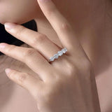 Fabulous 3.6ct D Color Silver 18KWhite Gold Plated Eternity Wedding Engagement Moissanite Diamonds Rings