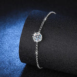 Superb 1CT 6.5mm Hexagram Moissanite Diamonds Bracelet for Women - Fine Jewellery Silver Hand Link Bracelets