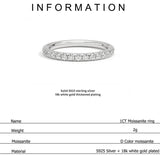 Pretty Crown Single Tail Moissanite Diamonds Eternity Rings - Wedding Engagement Fine Silver Rings for Women - The Jewellery Supermarket