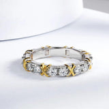 Fabulous D Color Moissanite Diamonds Eternity Rings For Women - Silver Wedding Engagement Fine Jewellery