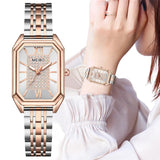 New Luxury Famous Brand Stainless Steel Rectangle Quartz Watch For Women Fashion Dress Watches Women