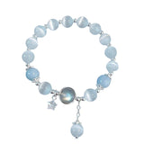 Original Opal Sea Blue Treasure Moonlight Crystal Charm Bracelets - Light Luxury Elastic Bracelet Jewellery - The Jewellery Supermarket