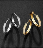 Delicate 18KGP D Color VVS1 Moissanite Diamonds Hoop Earrings For Women Silver Diamond Fashion Party Jewellery - The Jewellery Supermarket