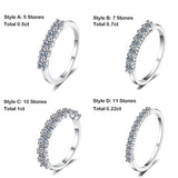 Luxury Designer Real 1ct Moissanite Diamonds Eternity Rings for Women - Wedding Engagement Fine Jewellery - The Jewellery Supermarket