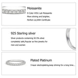 Pretty Crown Single Tail Moissanite Diamonds Eternity Rings - Wedding Engagement Fine Silver Rings for Women - The Jewellery Supermarket