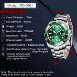 New Luxury Brand NH35A Business Sapphire Stainless Steel Waterproof 10Bar Men's Automatic Mechanical Watches - The Jewellery Supermarket