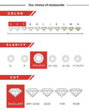 Platinum Plated 0.1-3CT Test Passed Moissanite Diamonds Studs Earrings Silver Bride Wedding Fine Jewellery - The Jewellery Supermarket