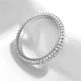 Sparkling New 1mm 100%  Moissanite Full Eternity Rings for Women - Wedding Engagement Fine Jewellery