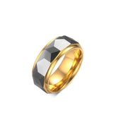 New Fashion 8mm Tungsten Steel Geometric Ring For Men Wedding Engagement Ring - Highest Seller