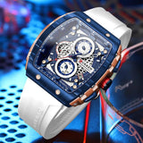 Top Brand Luxury Square Quartz Men's Watches - Waterproof Luminous Chronograph Watches for Men