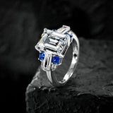 Admirable Silver Topaz Sapphire Ruby AAAAA High Carbon Diamond Big Rings For Women - Fine Jewellery - The Jewellery Supermarket