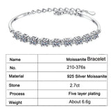 Superb 18K WGP Ideal Cut 4mm 2.7ct D Color High Quality Moissanite Diamonds Tennis Bracelet - The Jewellery Supermarket