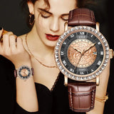 New Original Top Luxury Fashion Watches - Ladies Waterproof Leather Bracelet Quartz Women's Wristwatch