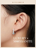 Chic Multiple Size Moissanite Diamonds Hoop Earrings Solid 925 Sterling Silver Ear Buckles for Women - Fine Jewellery - The Jewellery Supermarket