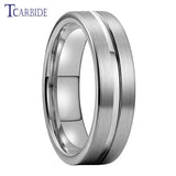New Rose Gold Colour With Brushed And Center Groove Finish Comfort Fit 6MM Tungsten Rings for Men Women