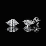 Superb Marquise Cut 0.5-2carat Moissanite Diamonds Stud Earrings for Women Sterling Silver Fine Jewellery - The Jewellery Supermarket