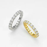 Luxury 2.2cttw 3mm Moissanite Diamonds Eternity Engagement Wedding Rings - Wedding Engagement Fine Jewellery