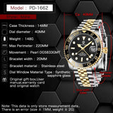 New Fashion Luxury Men GMT Watch 40MM Ceramic Ring 316 Stainless Steel Sapphire Glass Men Automatic Watches - The Jewellery Supermarket