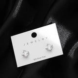 Excellent Asscher Princess Cut 1CT Square Shape Moissanite Diamonds Stud Earrings for Women/Men - Fine Jewellery - The Jewellery Supermarket