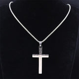 Spanish Lord's Prayer Cross Necklace Stainless Steel Religious Scripture Necklaces - Christian Gift Jewellery - The Jewellery Supermarket