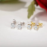 Astounding 0.5 Carat D Colour Moissanite Diamonds Stud Earrings For Women - Silver Shining Wedding Fine Jewellery - The Jewellery Supermarket