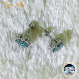 Charming Flower Shaped 1Carat D Colour Round Moissanite Diamonds Earrings For Women - Silver Fine Jewellery - The Jewellery Supermarket
