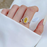 Super Sparkling 8A Snowflake Cut Water Droplet Color High Quality AAAAA High Carbon Diamond Fashion Fine Ring - The Jewellery Supermarket
