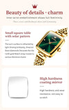 Top Brand Elegant Quartz Stainless Steel Mesh Belt Gold Colour Square Dial Original Bracelet Set Women Watches - The Jewellery Supermarket