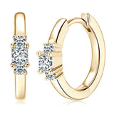 Superb Princess Cut D Colour VVS1 2.5mm Moissanite Diamonds Hoop Earrings For Women - Silver Fine Jewellery