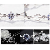 Silver 925 Jewelry Bracelets for Women Trendy Amethyst 925 Sterling Silver Bracelet Charm Women Wedding Bracelet Gift - The Jewellery Supermarket