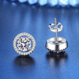 New 0.5-1ct Moissanite Diamonds Stud Earrings Lab Created Diamonds Real Silver Women's Fine Jewellery - The Jewellery Supermarket
