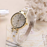 New Arrival Fashion Casual Watches - Quality Round Dial Rivet Leather Strap Ladies Analog Quartz Wristwatches - The Jewellery Supermarket