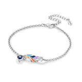 New Sterling Silver Sparkling Fatima Hamsa Hand Snake Charm Chain Bracelets - Original Beads Design Jewellery - The Jewellery Supermarket
