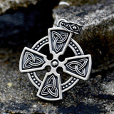 New Viking Stainless Steel Cross Necklace - Celtics Knot Cross Valknut  Pendant Viking Christian Jewellery - The Jewellery Supermarket