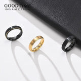 New Arrival Trendy 5MM Black Gold Colour Plated Tungsten Carbide Engagement Wedding Ring - Jewellery Gifts For Men