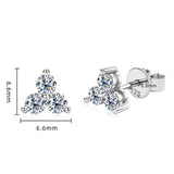 Splendid Round D Colour 3.0mm Moissanite Diamonds Stud Earrings With Certificate Silver Engagement Fine Jewellery - The Jewellery Supermarket