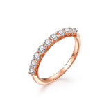 Luxury Round Cut 14K Gold Plated Moissanite Diamonds Eternity Rings  Engagement Wedding Fine Jewellery