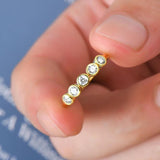 Delicate 14KGP Moissanite Diamonds Eternity Rings - Silver Wedding Engagement Rings for Women Fine Jewellery  - The Jewellery Supermarket