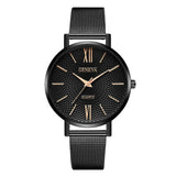 New Arrival Geneva Black Stainless Steel Mesh Band Quartz Wristwatches - Casual Ladies Popular Watches - The Jewellery Supermarket