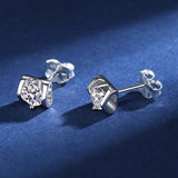 New Excellent 0.5 Carat Moissanite Diamonds Earrings, S925 Silver Fine Jewellery Stud Earrings for Women/Men - The Jewellery Supermarket