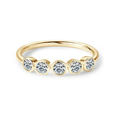 Delicate 14KGP Moissanite Diamonds Eternity Rings - Silver Wedding Engagement Rings for Women Fine Jewellery 