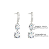 Terrific VVS1 D Colour 3 Carat Moissanite Diamonds Earrings Fashion Trendy Silver Elegant Ladies Fine Jewellery - The Jewellery Supermarket