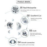 Choice D Colour 0.5/1/2 Carat Moissanite Diamonds 4 Prongs Stud Earrings Silver Wedding Fine Jewellery - The Jewellery Supermarket
