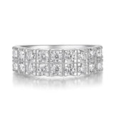 Dazzling D Moissanite Diamonds Silver Lab Diamond Wedding Engagement Eternity Rings - Fine Jewellery for Women