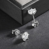 Outstanding D Color VVS1 0.5-2ct Moissanite Diamonds Screw Stud 6 Prong  Silver Wedding Fine Jewellery for Women - The Jewellery Supermarket