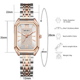New Luxury Famous Brand Stainless Steel Rectangle Quartz Watch For Women Fashion Dress Watches Women - The Jewellery Supermarket
