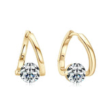 Trendy 1.0ct D Colour VVS1 Moissanite Diamonds Twist Hoop Earrings For Women Silver Party Solitaire Jewellery